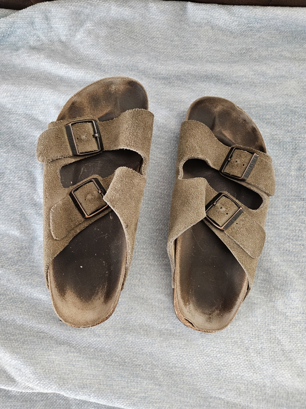 Berkinstock's Arizona Suede Sandals in Tan